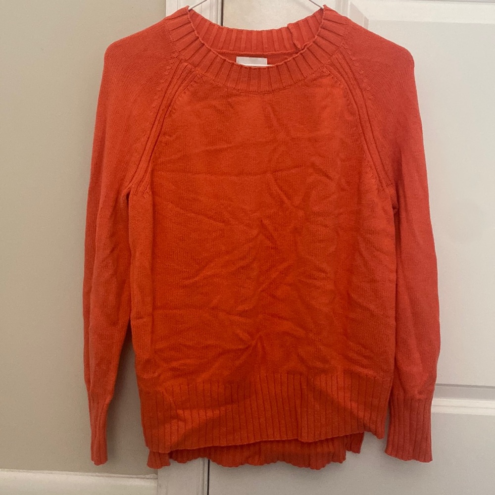 Coral crew neck sweater